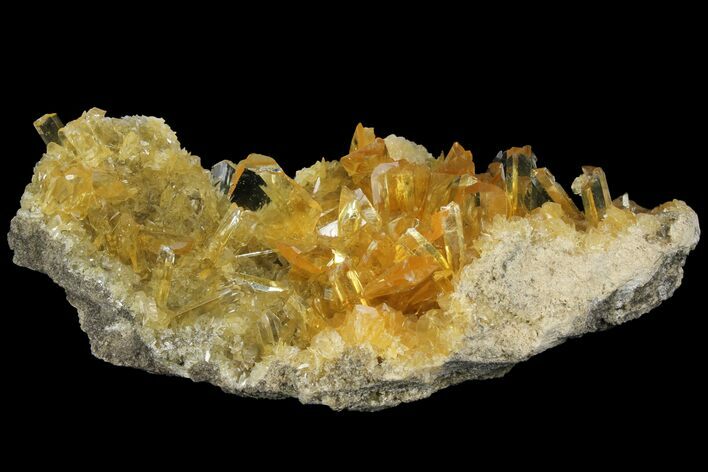 Orange, Selenite Crystal Cluster (Fluorescent) - Peru #102171